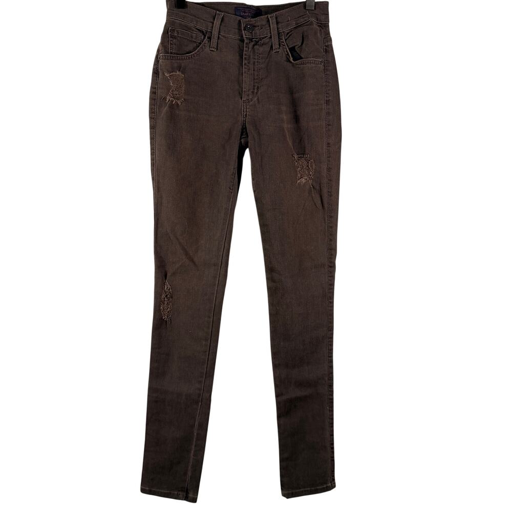James Jeans NWT James Twiggy Skinny Jeans Distressed Brown Charcoal Kenwood 25